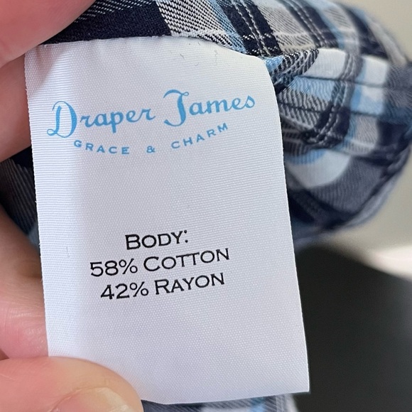 Draper James Plaid Bell Sleeve Button Up Shirt - Picture 7 of 9